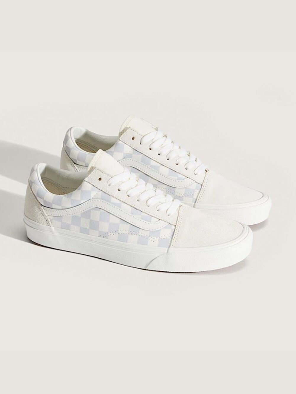 Vans Old Skool Checkerboard Shoe Grey Women NWB